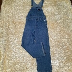 Vtg Calvin Klein Painter Bib Denim Overalls Sz Sm 30x30 altered hem (see details